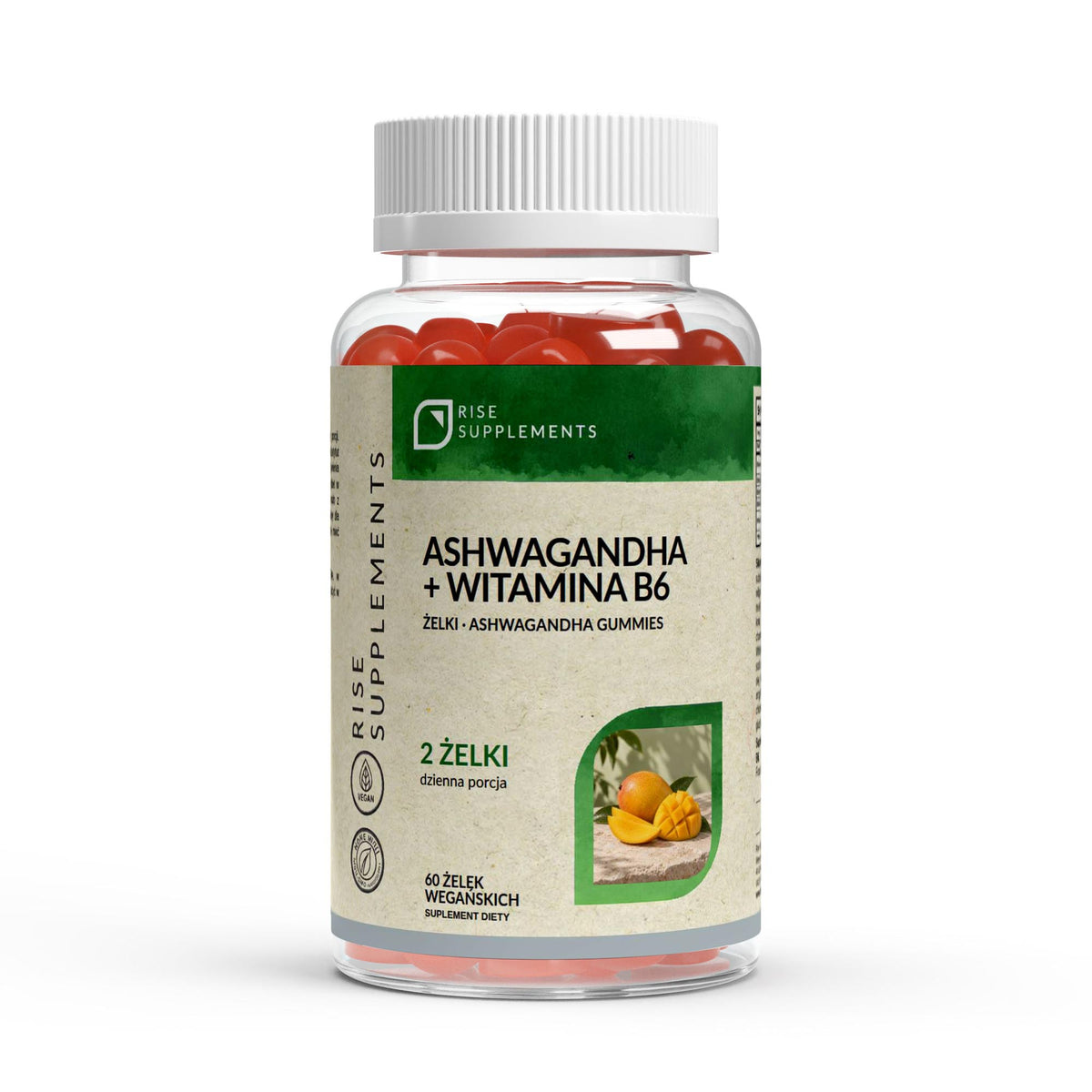 Ashwagandha + B6 żelki 60 szt. — przód opakowania