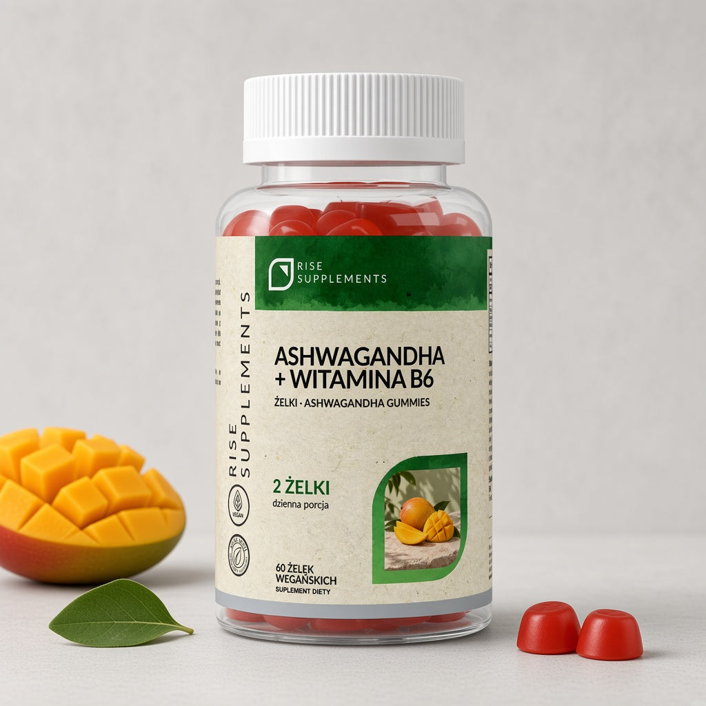 Ashwagandha + B6 żelki 60 szt. — zdjęcie produktu na jasnym tle
