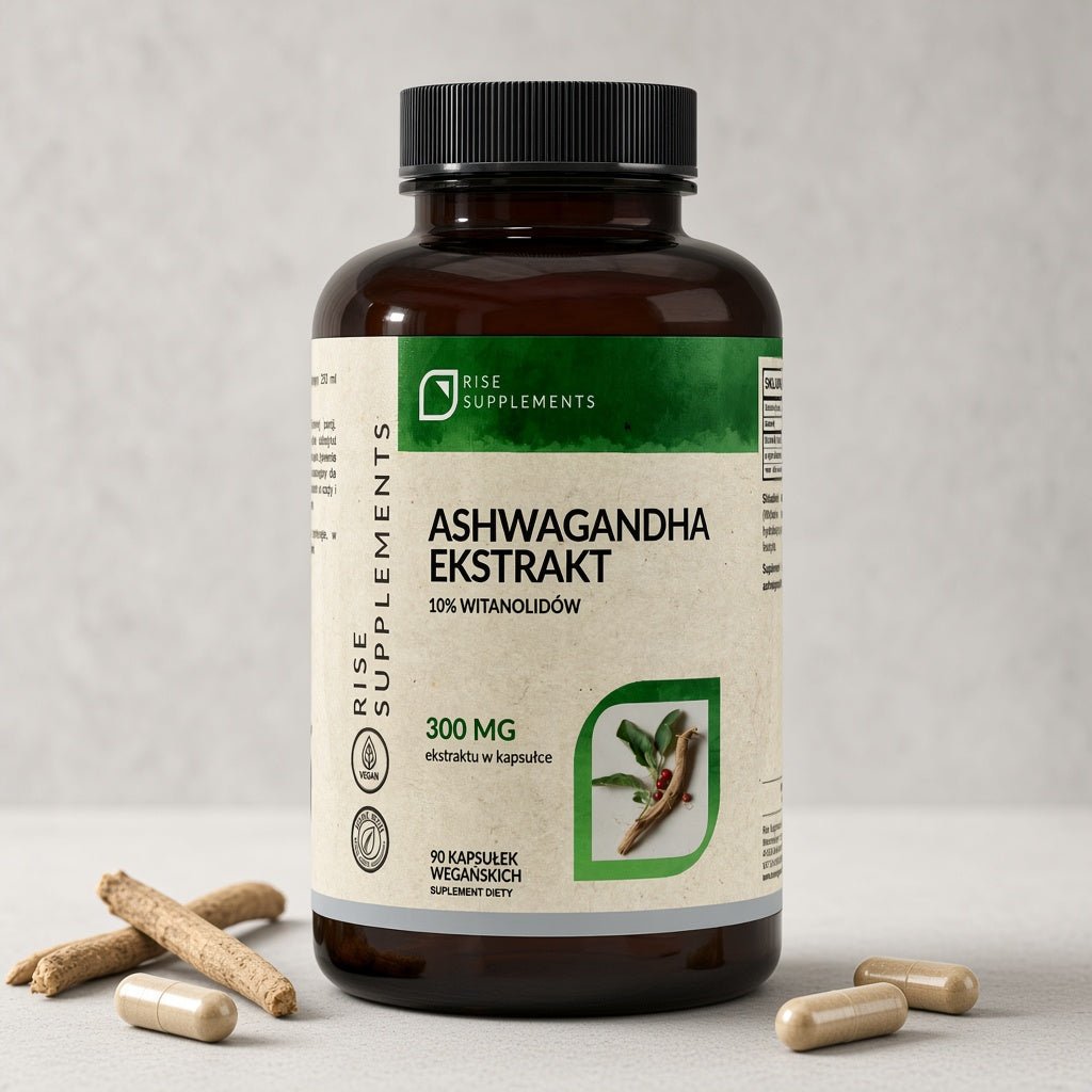 Ashwagandha ekstrakt 300 mg 10% witanolidów 90 kapsułek - Rise Supplements