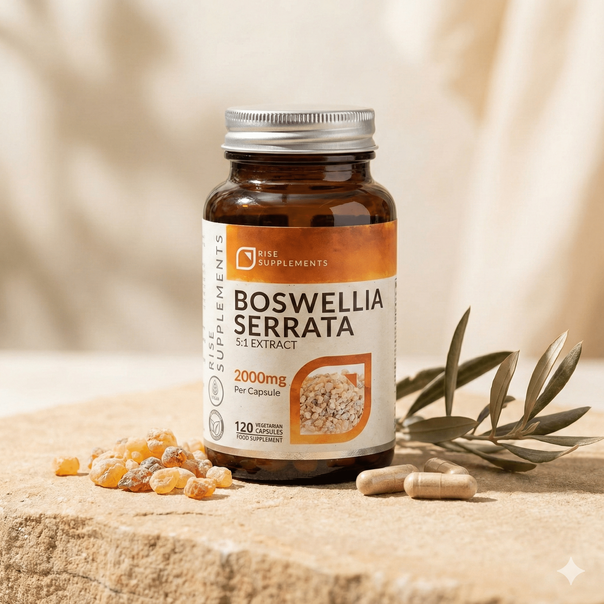 Boswellia Serrata (Kadzidłowiec Indyjski) 120 kapsułek po 2000mg - Rise Supplements