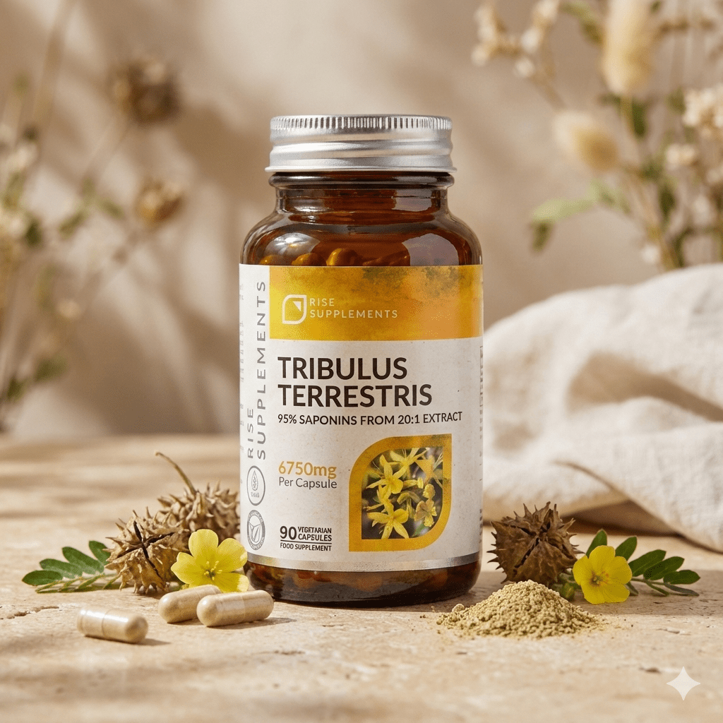 Buzdyganek Naziemny (Tribulus terrestris) 6750mg 90 kapsułek - Rise Supplements