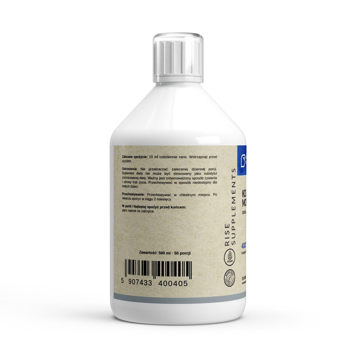 Kolagen Morski Plus 4000 mg płyn 500 ml — bok opakowania