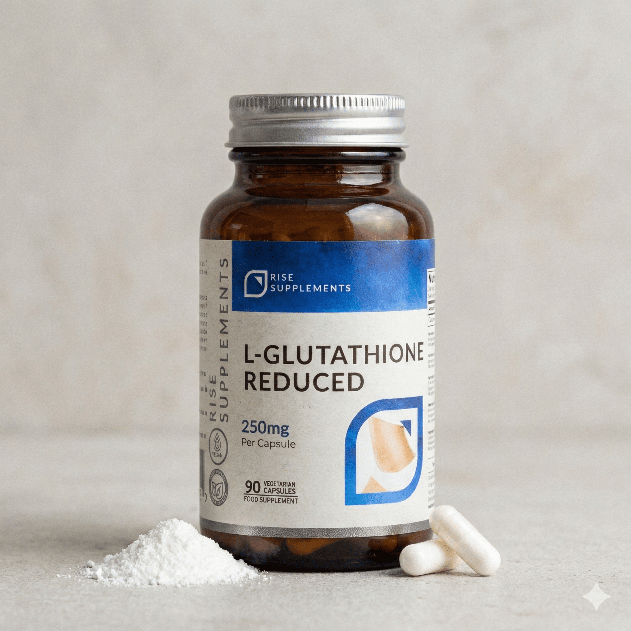 L - Glutation 250 mg 90 kapsułek - Rise Supplements