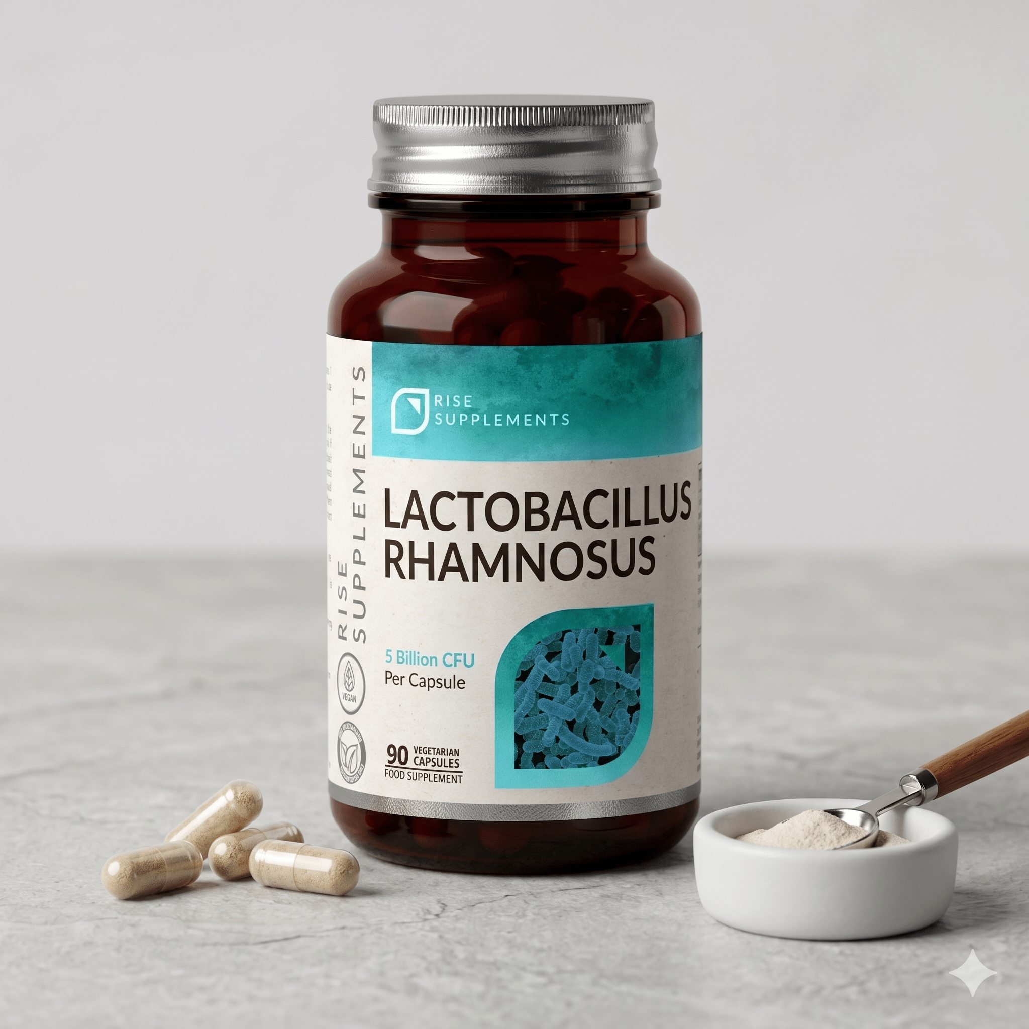 Lactobacillus Rhamnosus 5 mld CFU 90 kapsułek - Rise Supplements