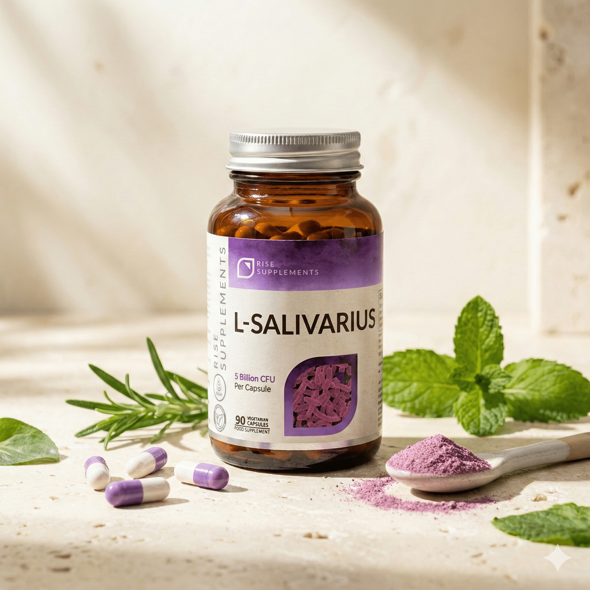 Lactobacillus Salivarius 5 mld CFU 90 kapsułek - Rise Supplements