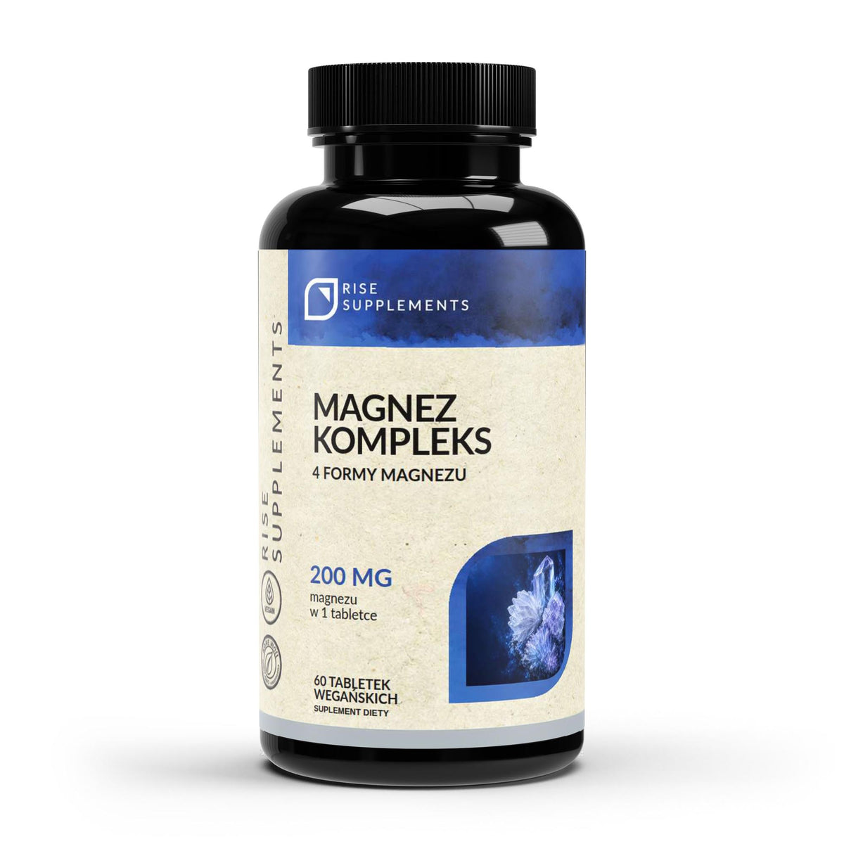Magnez Kompleks 4 formy 200 mg 60 tabletek — przód opakowania