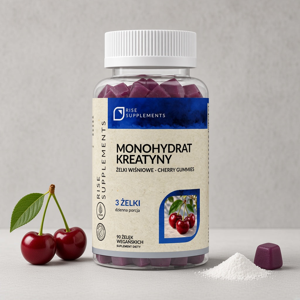 Monohydrat Kreatyny 3 g w porcji żelki wiśniowe 90 szt. — zdjęcie produktu na jasnym tle