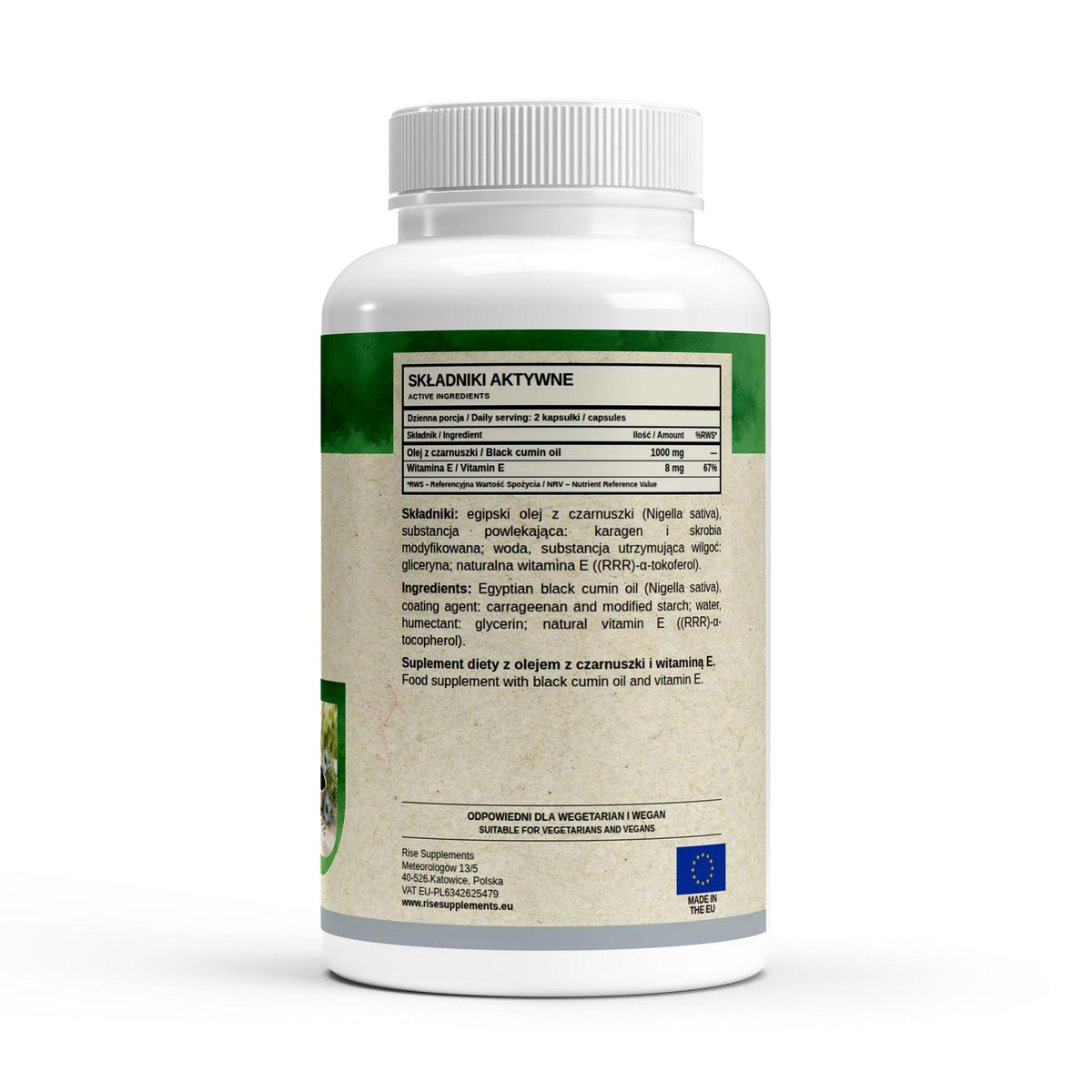 Ocet Jabłkowy 1000 mg żelki 60 szt. + C, B6, chrom — etykieta ze składem