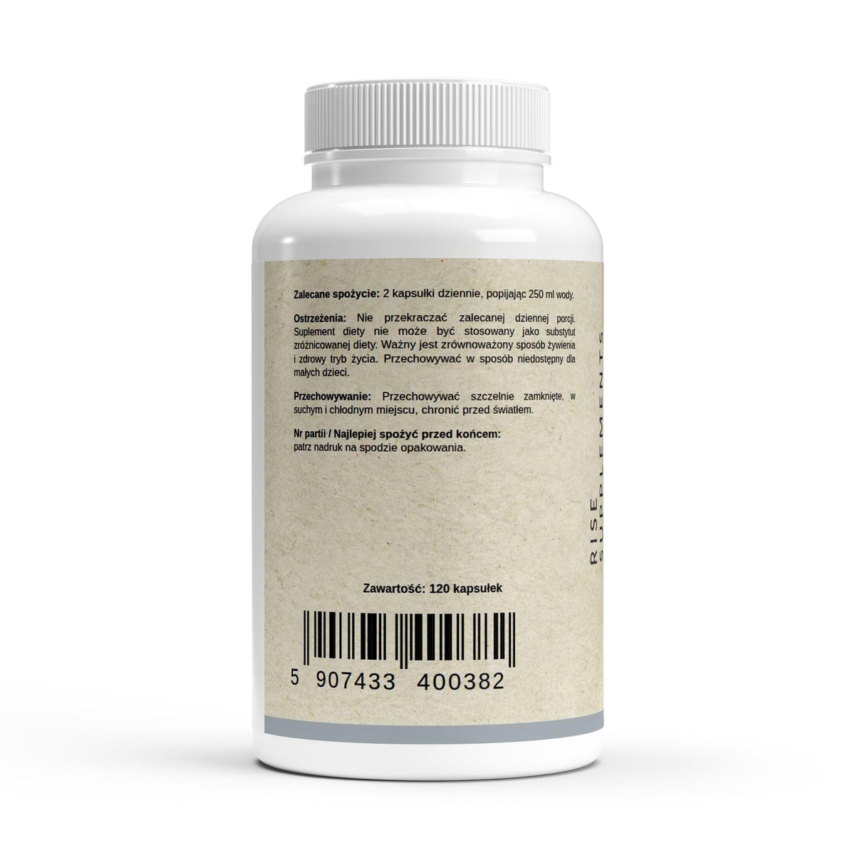 Omega-3 Max 35/25 EPA 700 mg DHA 500 mg 120 kapsułek — bok opakowania