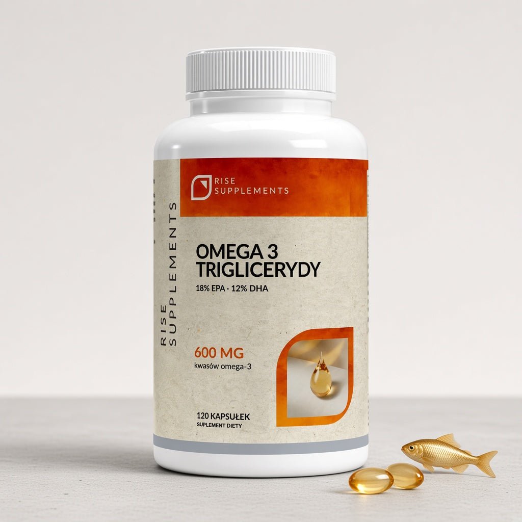 Omega-3 Trójglicerydy 18/12 EPA 360 mg DHA 240 mg 120 kapsułek - Rise Supplements