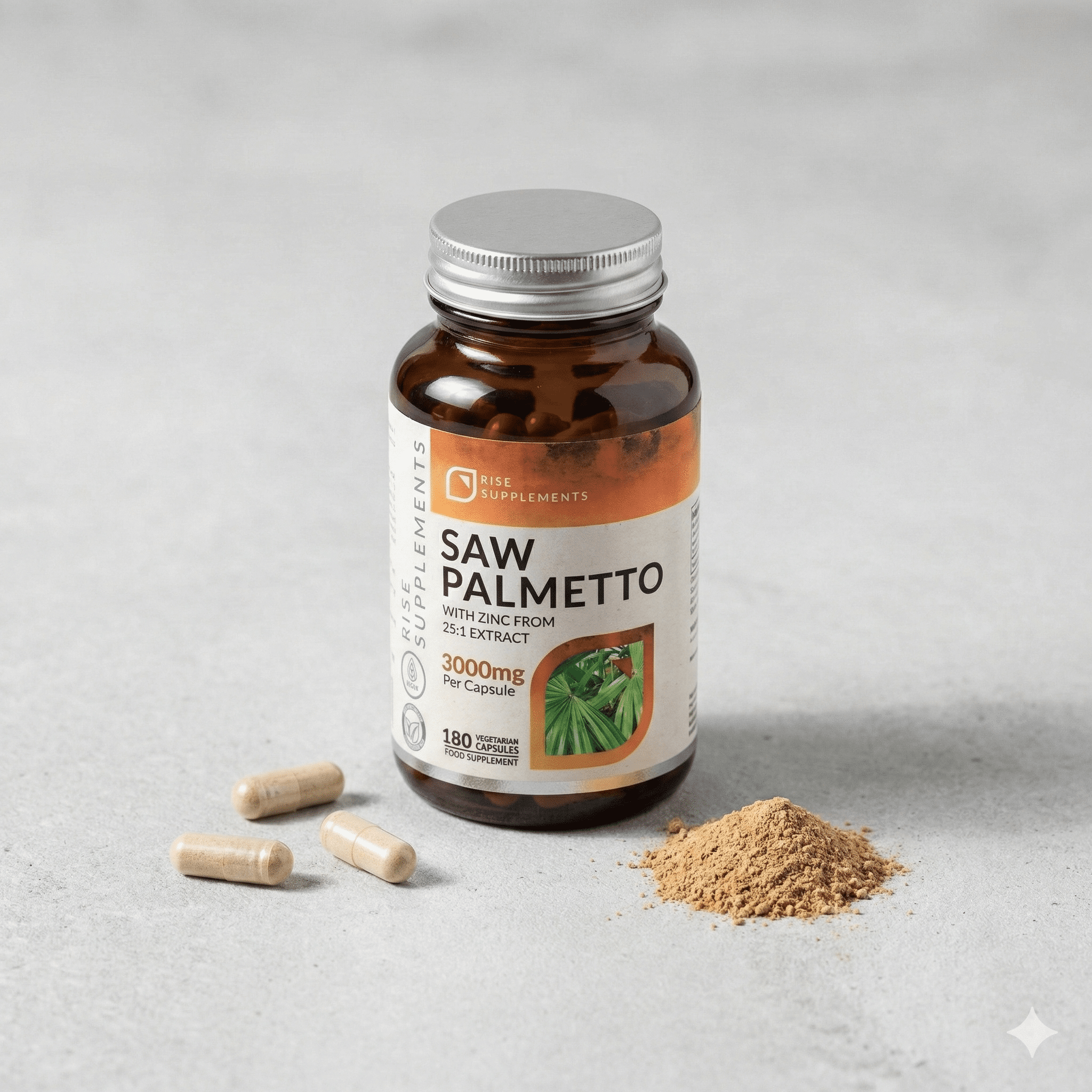 Palma Sabałowa (Saw Palmetto) 3000 mg 180 kapsułek - Rise Supplements