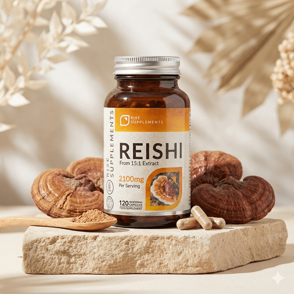 Reishi (Lakownica Żółtawa) 700 mg 120 kapsułek - Rise Supplements