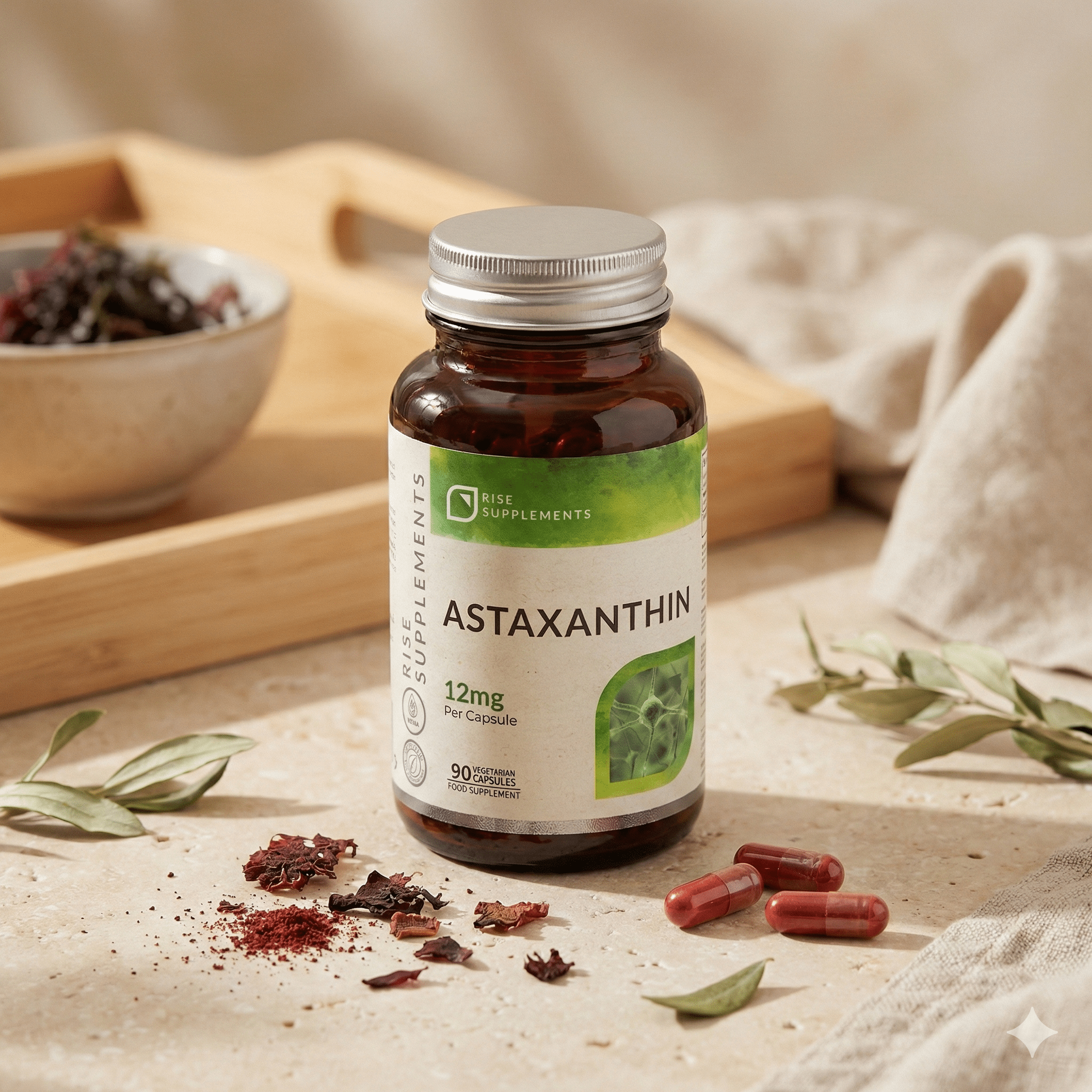Astaksantyna 12 mg 90 kapsułek - Rise Supplements