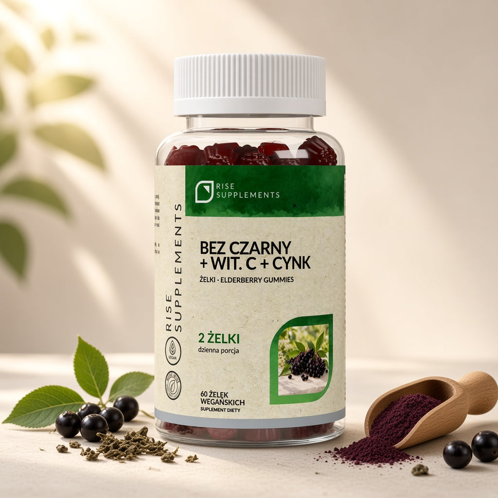 Czarny Bez + Witamina C + Cynk żelki 60 szt. — zdjęcie główne