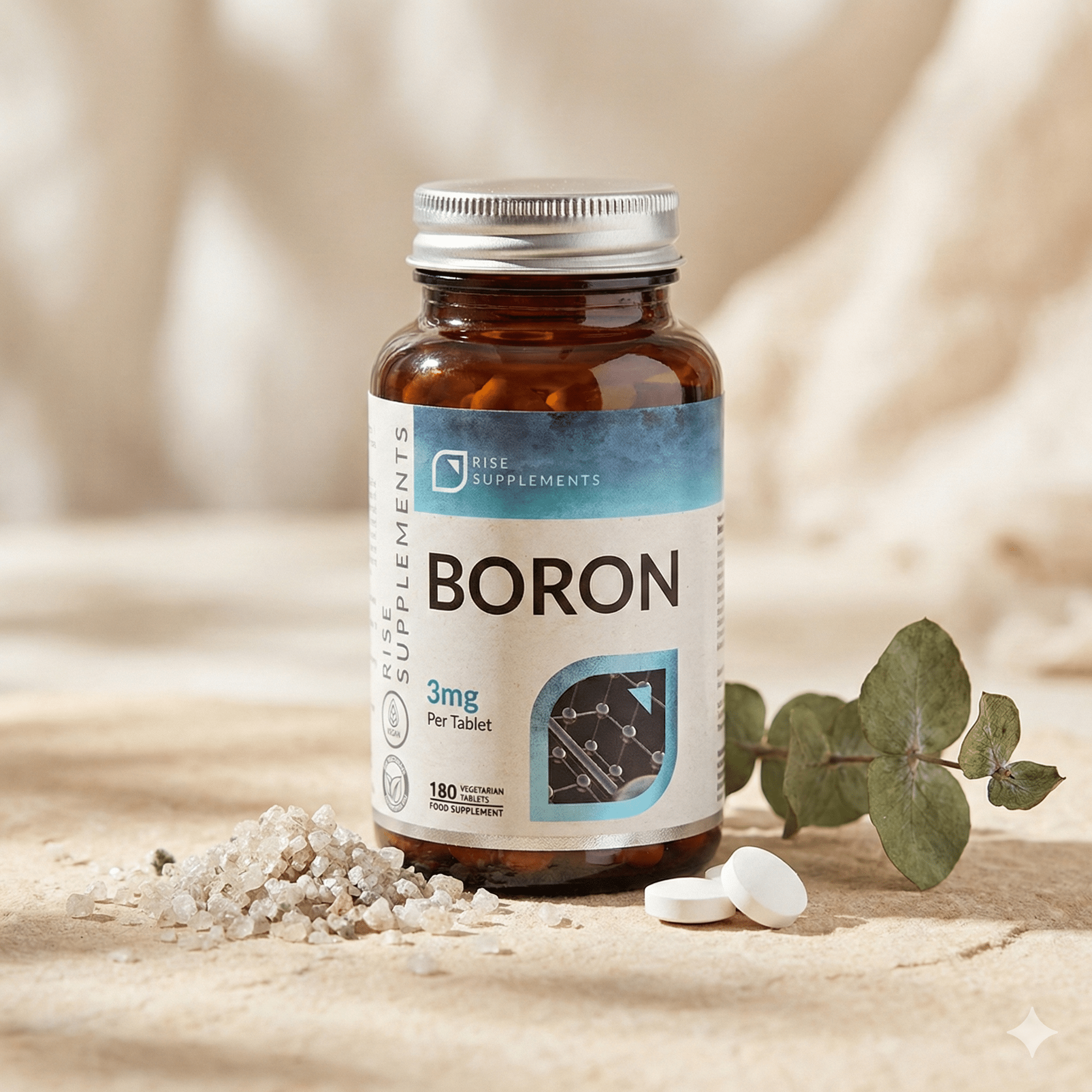 Bor Suplement (Kwas Borowy) 3 mg 180 kapsułek - Rise Supplements