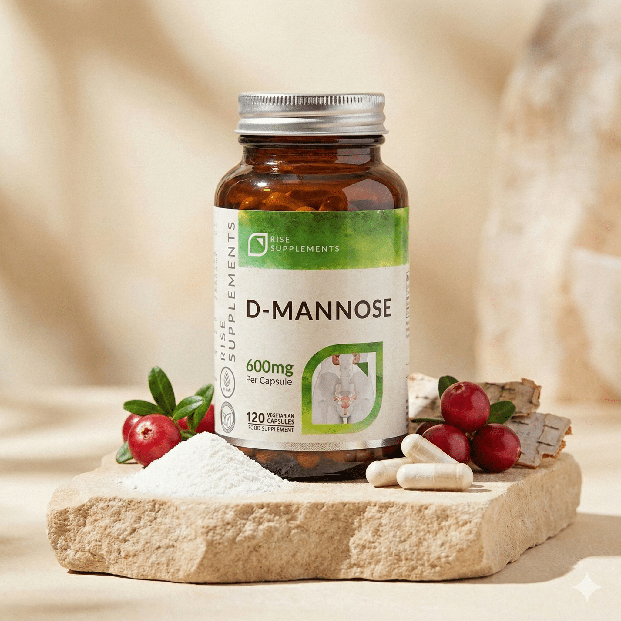 D - Mannoza (D - Mannose) 120 Kapsułek po 600mg - Rise Supplements