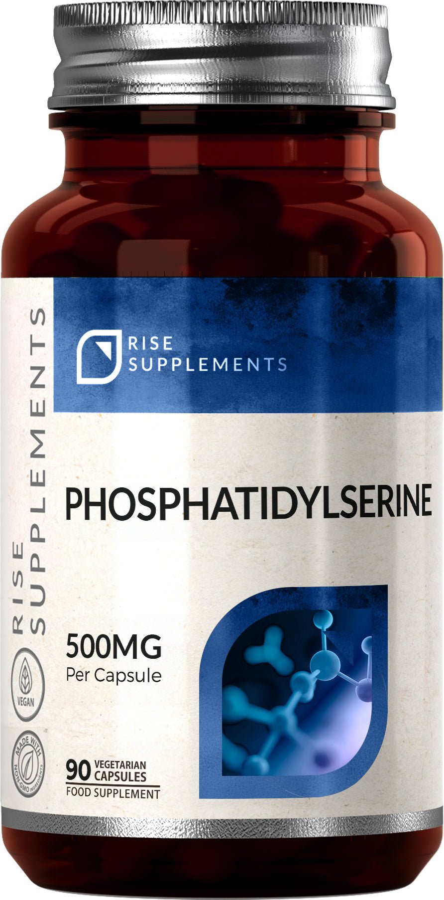 Fosfatydyloseryna (Phosphatidylserine) 500 mg 900 kapsułek - Rise Supplements