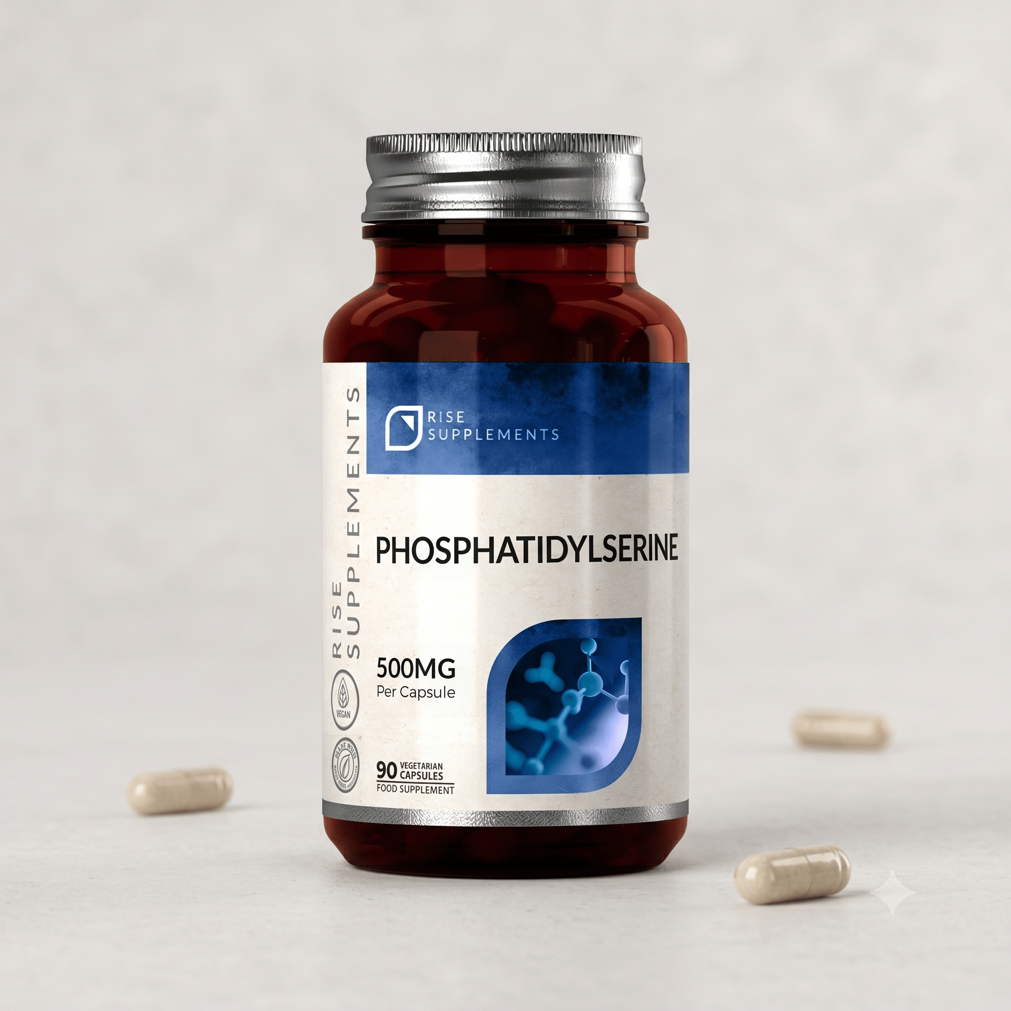 Fosfatydyloseryna (Phosphatidylserine) 500 mg 900 kapsułek - Rise Supplements