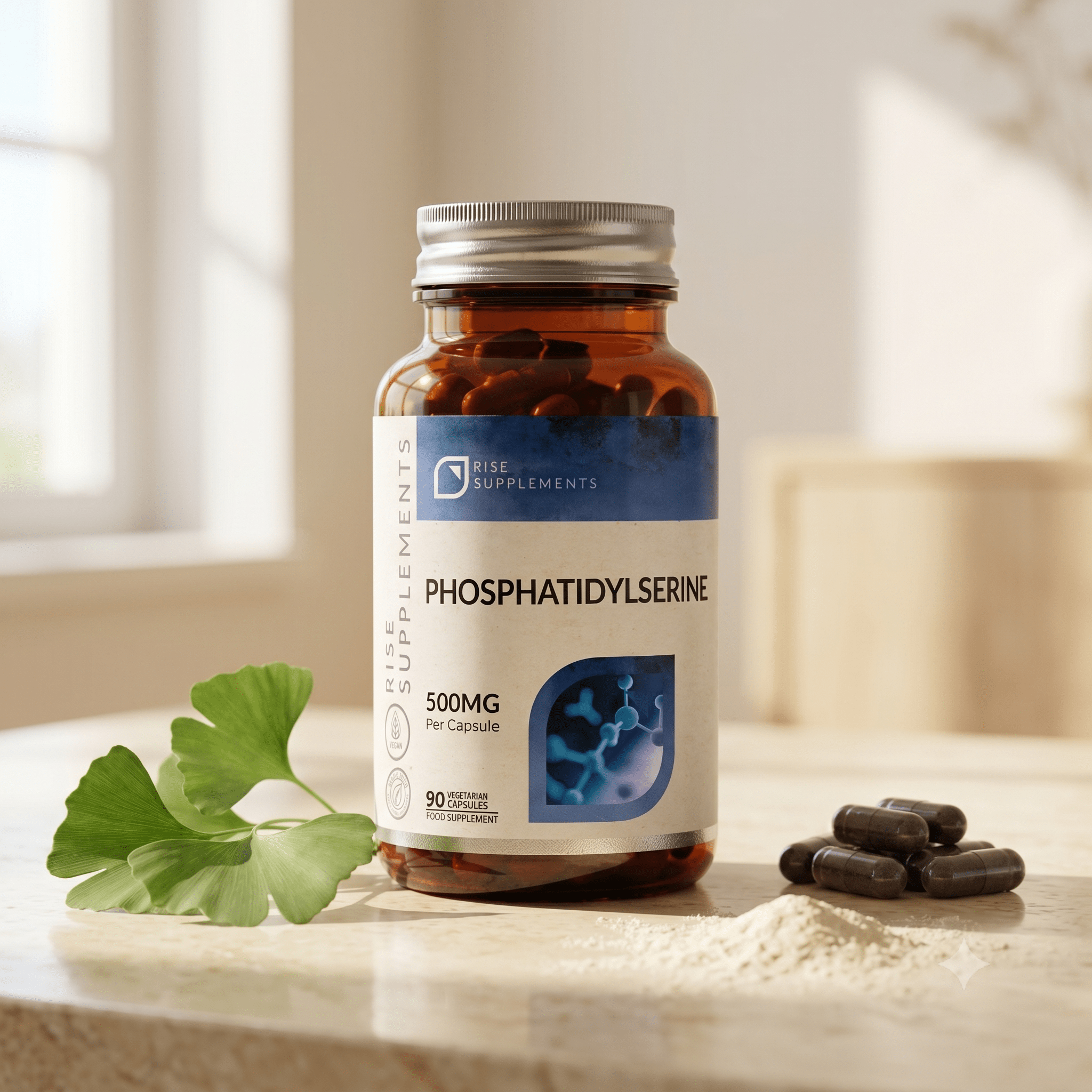 Fosfatydyloseryna (Phosphatidylserine) 500 mg 900 kapsułek - Rise Supplements