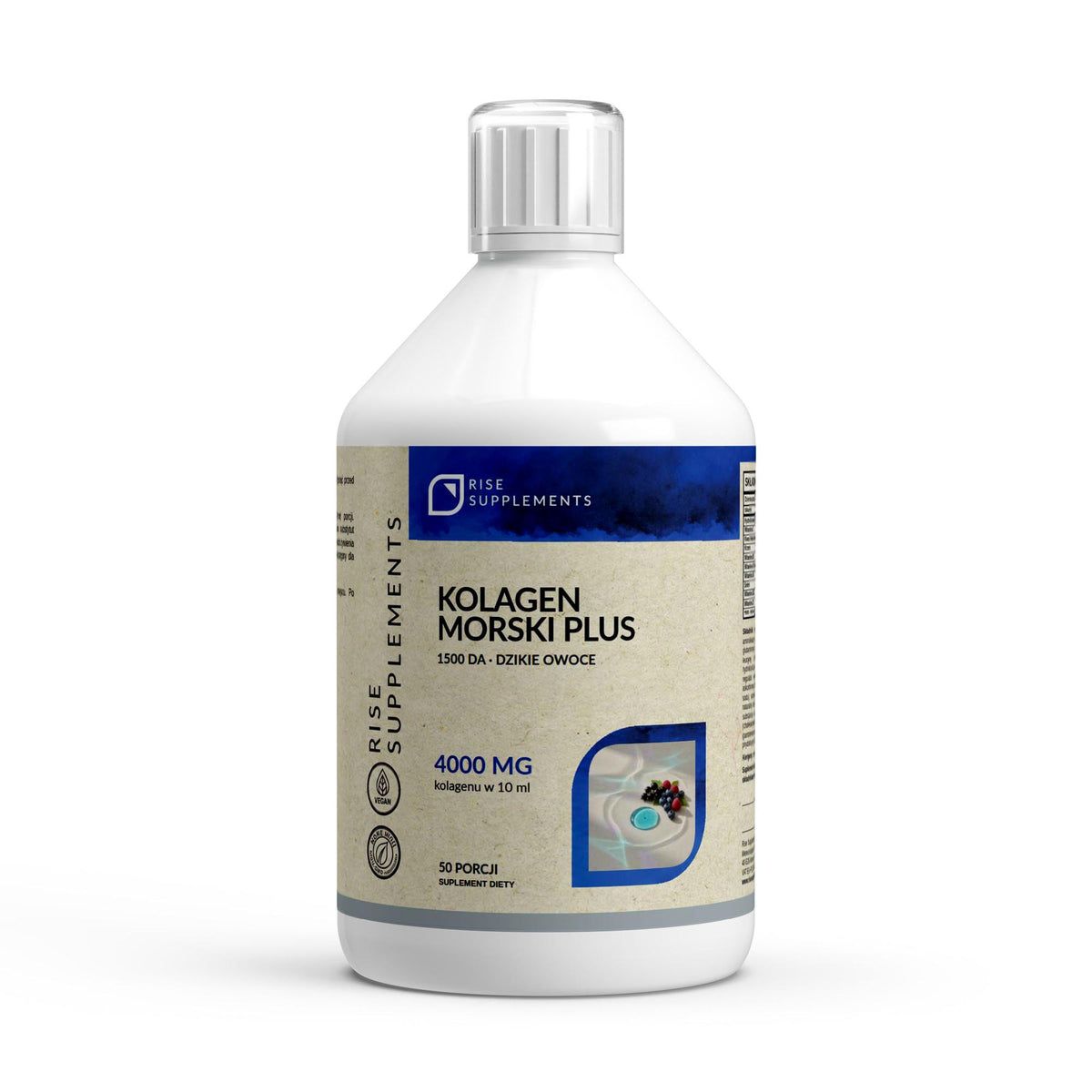Kolagen Morski Plus 4000 mg płyn 500 ml — przód opakowania