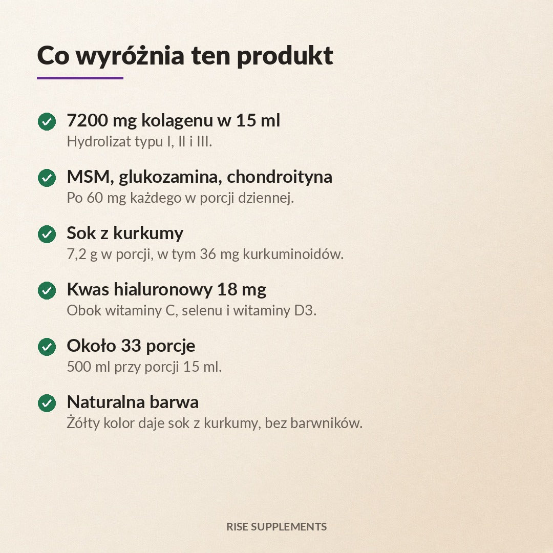 Kolagen Support Plus 7200 mg płyn 500 ml — co wyróżnia produkt