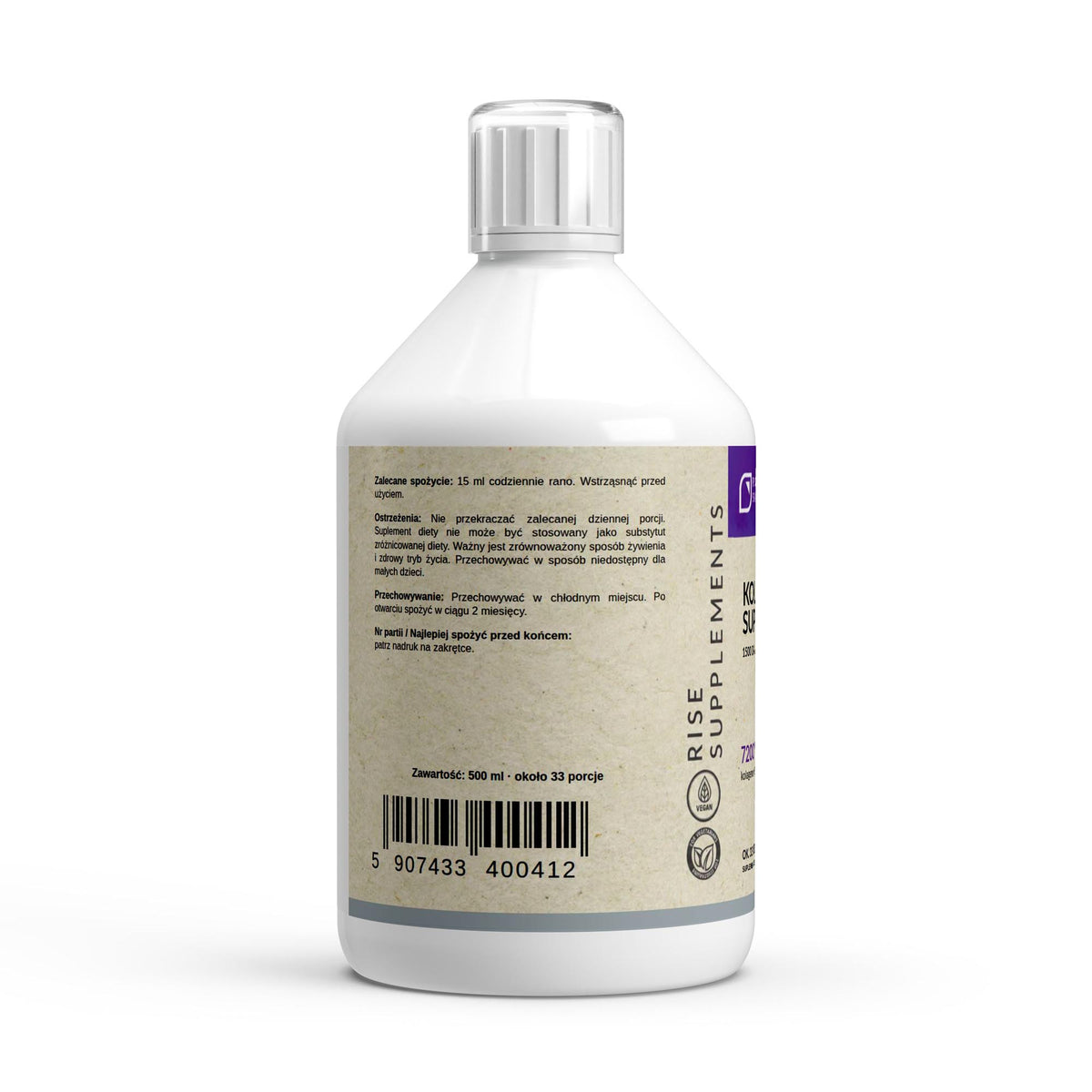 Kolagen Support Plus 7200 mg płyn 500 ml — bok opakowania
