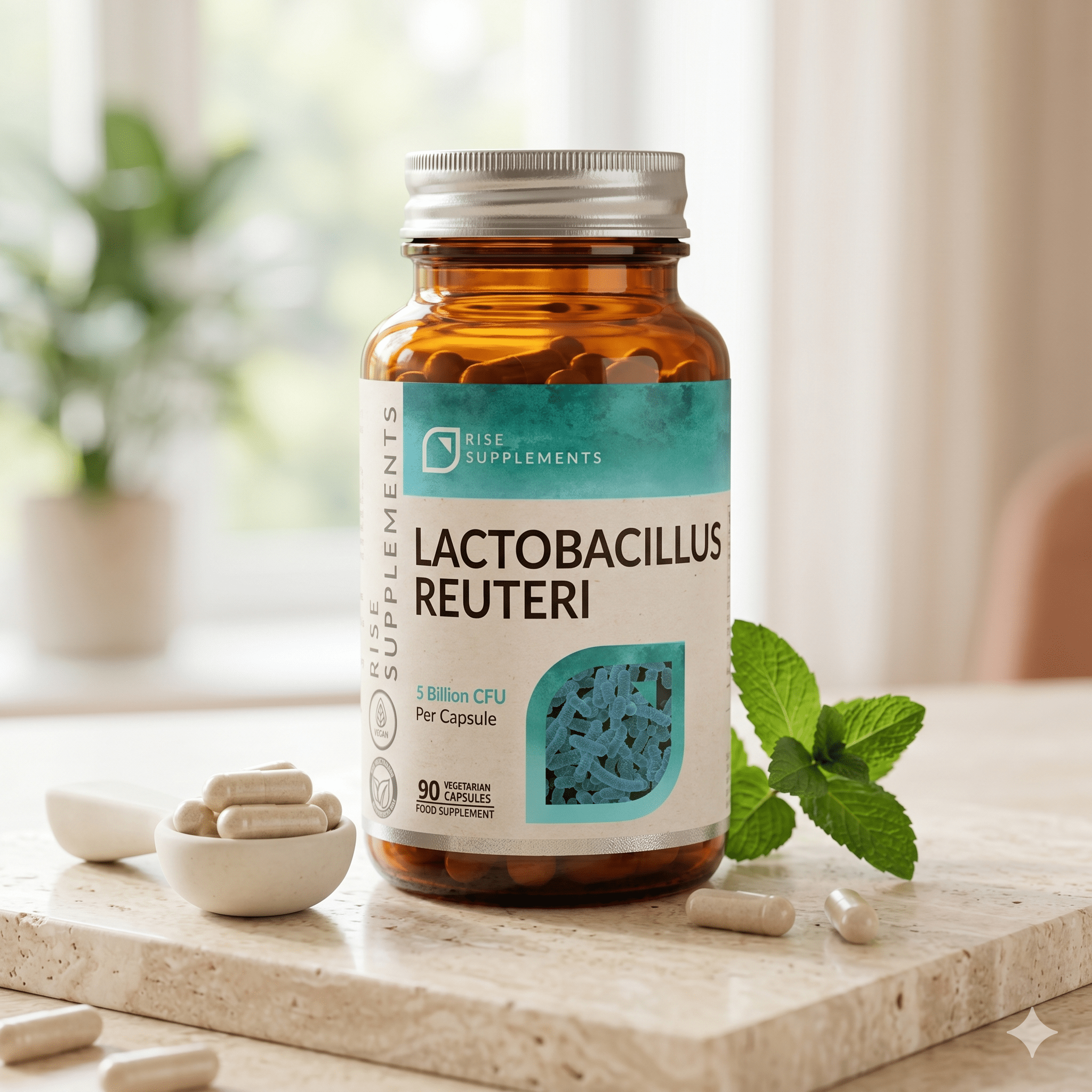 Lactobacillus Reuteri 5 mld CFU 90 kapsułek - Rise Supplements