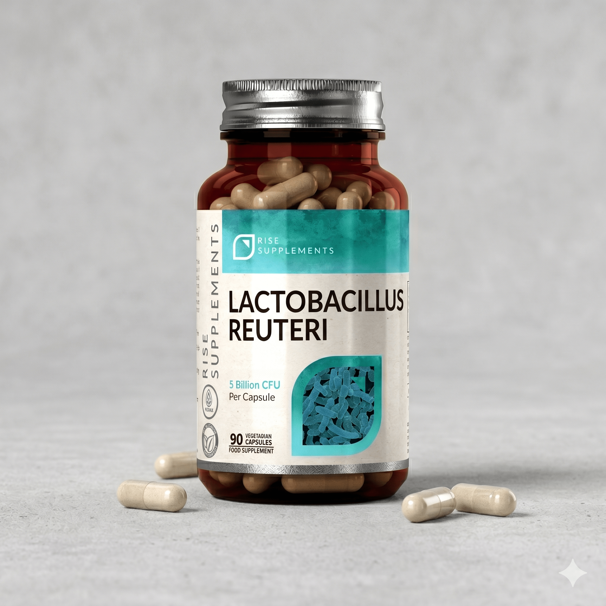 Lactobacillus Reuteri 5 mld CFU 90 kapsułek - Rise Supplements