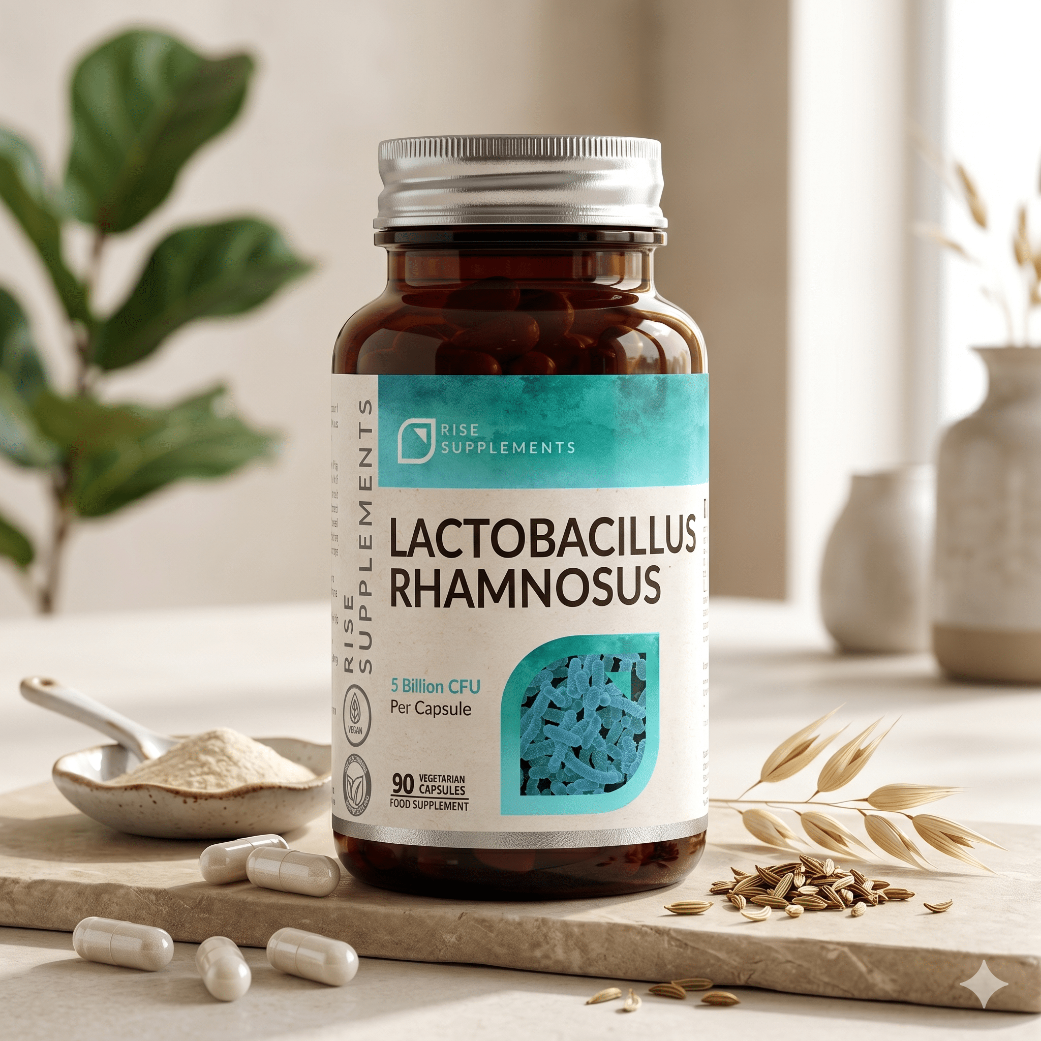 Lactobacillus Rhamnosus 5 mld CFU 90 kapsułek - Rise Supplements