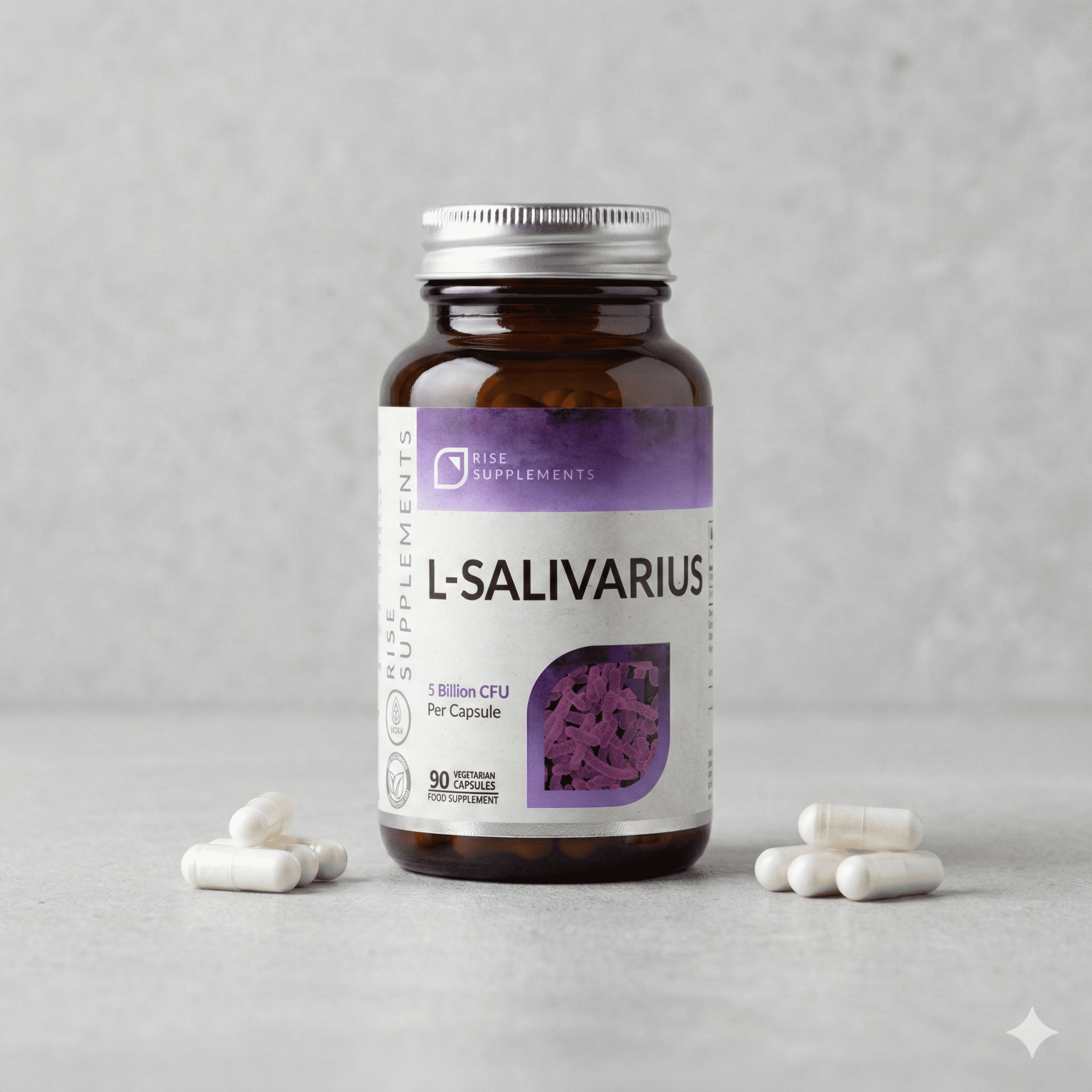 Lactobacillus Salivarius 90 kapsułek po 5 MLD CFU - Rise Supplements