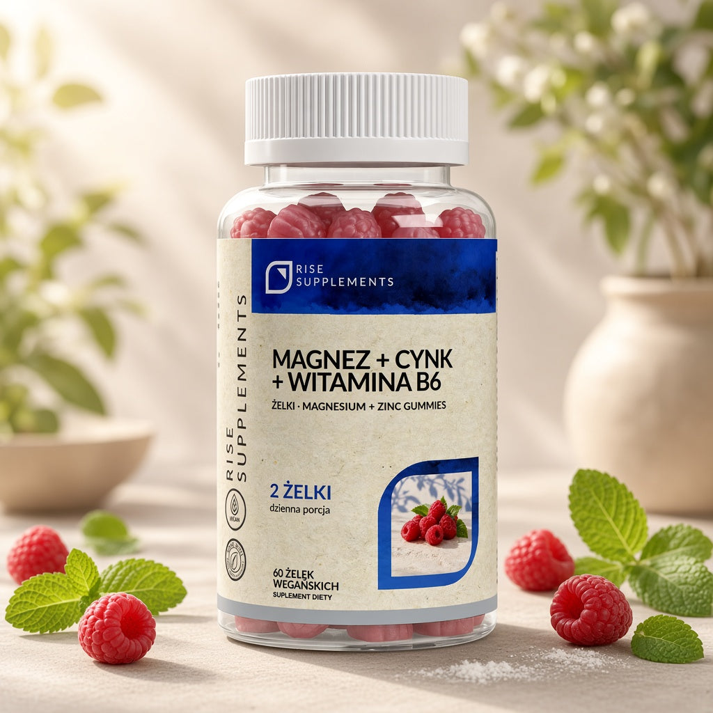 Magnez 200 mg + Cynk 10 mg + B6 żelki 60 szt. — zdjęcie główne
