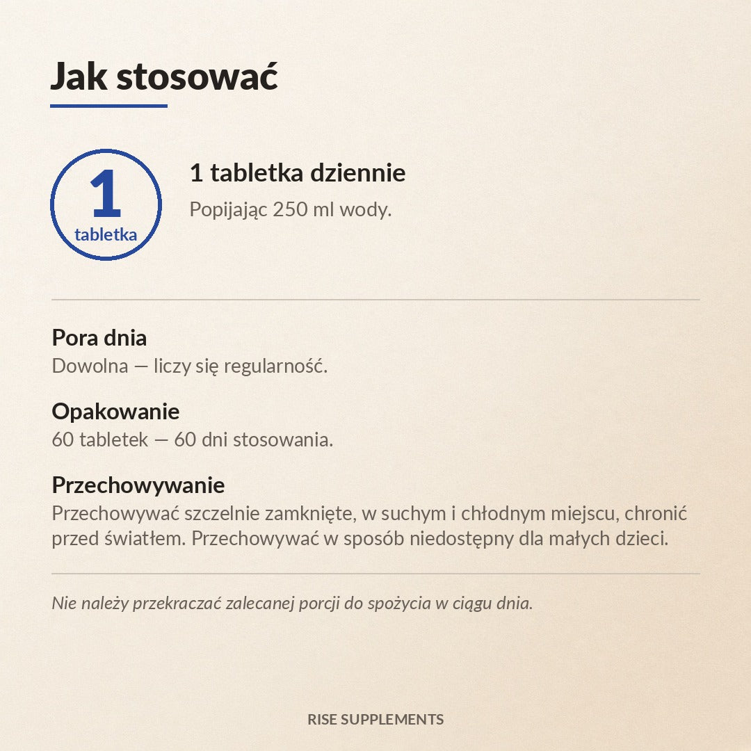 Magnez Kompleks 4 formy 200 mg 60 tabletek — jak stosować