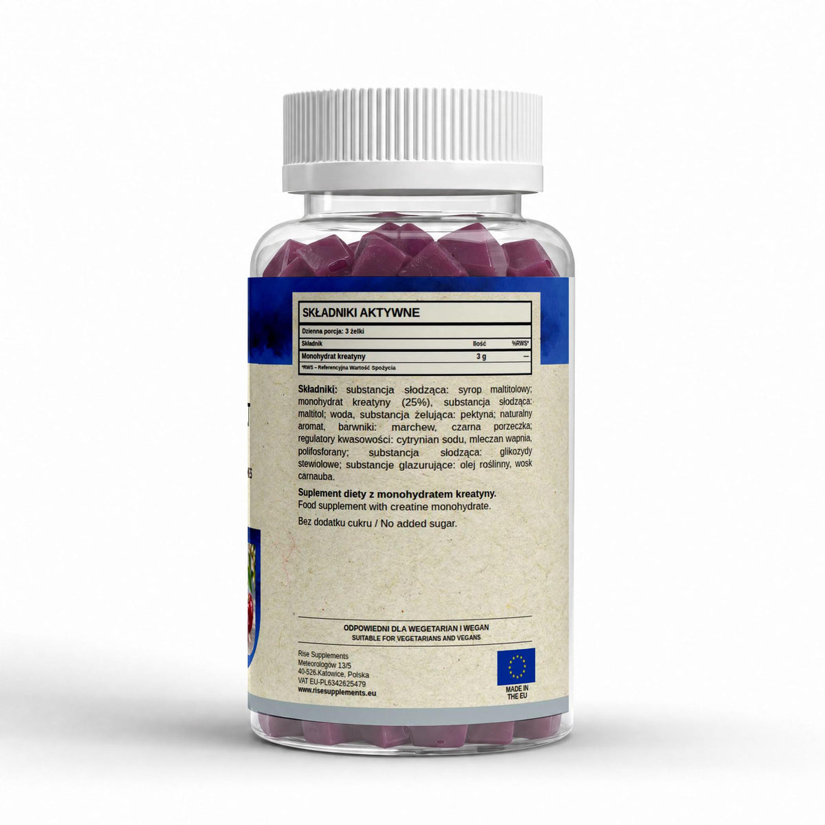 Magnez Kompleks 5 form 250 mg + B6 120 kapsułek — bok opakowania