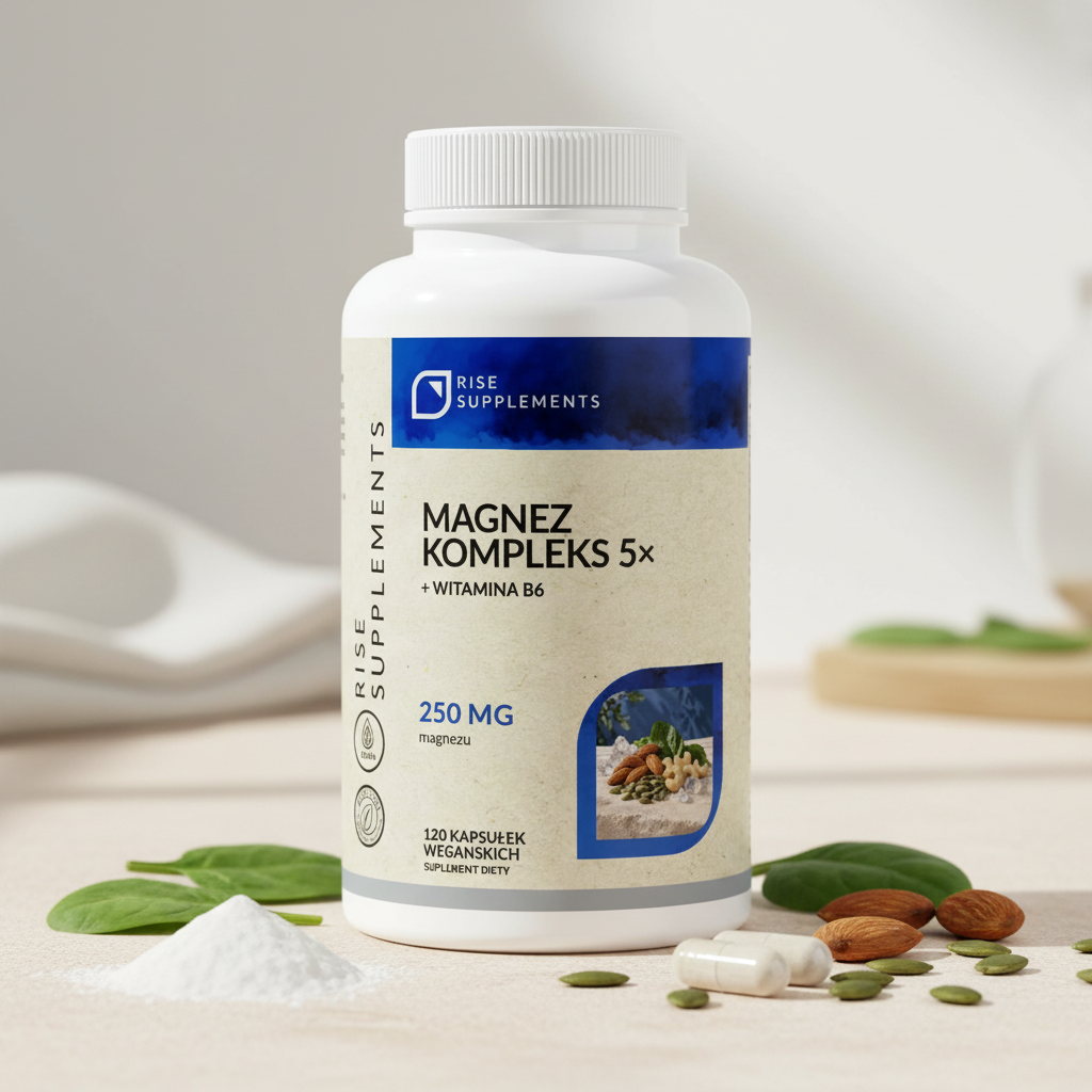 Magnez Kompleks 5 form 250 mg + B6 120 kapsułek — zdjęcie główne