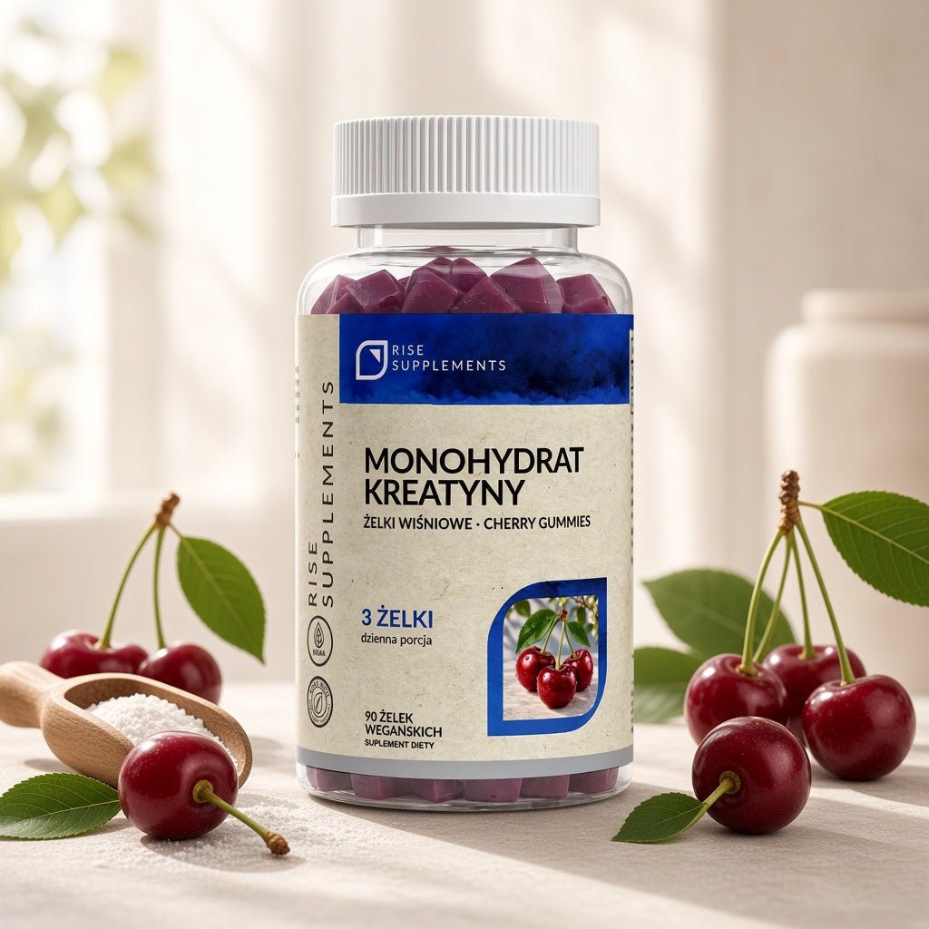 Monohydrat Kreatyny 3 g w porcji żelki wiśniowe 90 szt. - Rise Supplements