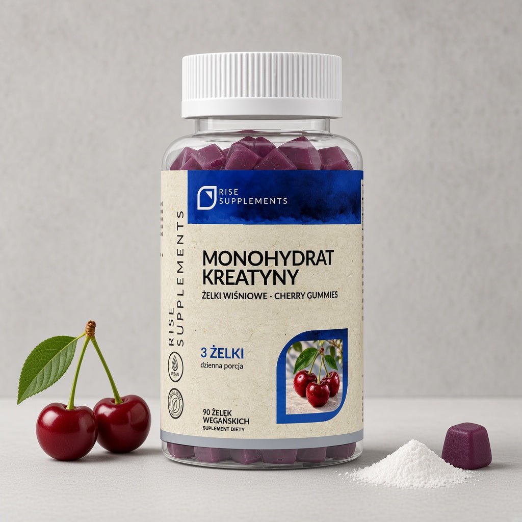Monohydrat Kreatyny 3 g w porcji żelki wiśniowe 90 szt. - Rise Supplements