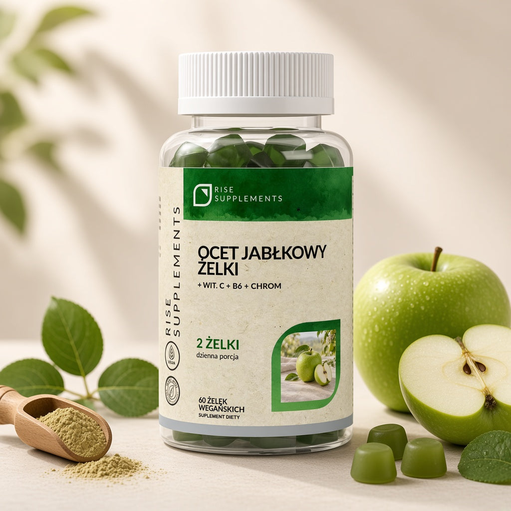 Ocet Jabłkowy 1000 mg żelki 60 szt. + C, B6, chrom — zdjęcie główne