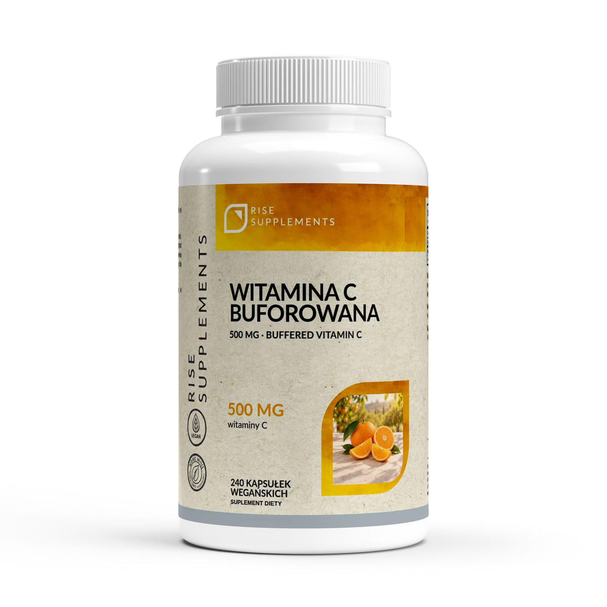 Witamina C buforowana 500 mg 240 kapsułek — przód opakowania